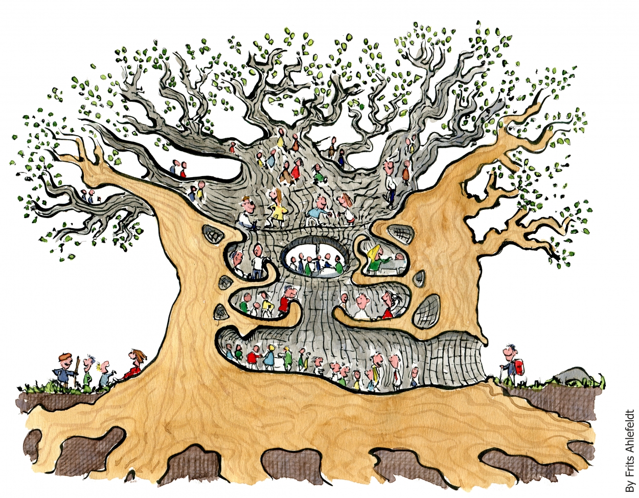 illustration-green-eco-community