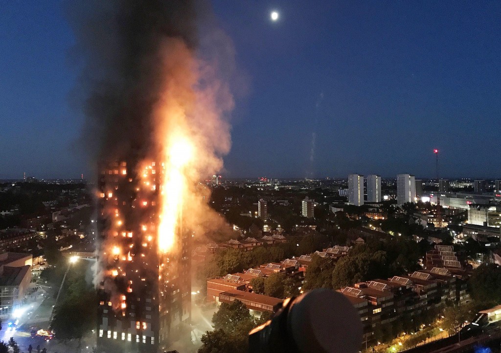 27-Storey Grenfell Tower Block On Fire In West London